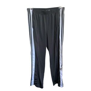 Adidas Originals Track Adibreak Pants Black White Full Snap Size Large READ